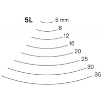 Perfil 5L - Acodado semi plana